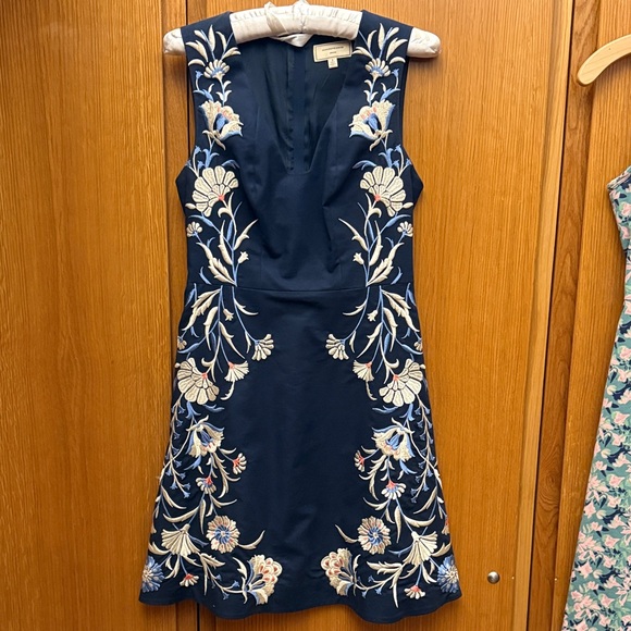 Moulinette Soeurs Navy Floral Mini Dress - Picture 3 of 6